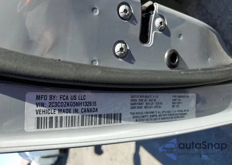 2022 Dodge Challenger Gt from USA, damaged, VIN 2C3CDZKG5NH132615